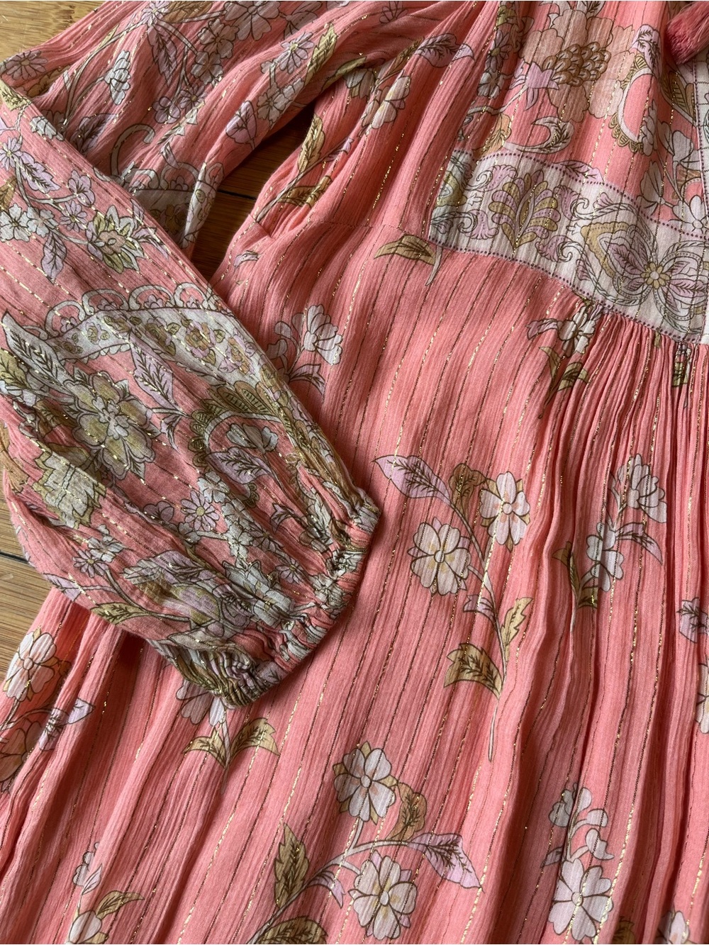 Spell & the Gypsey Hendrix Boho Romantic Midi Dress in Pink Floral - Picture 5 of 10